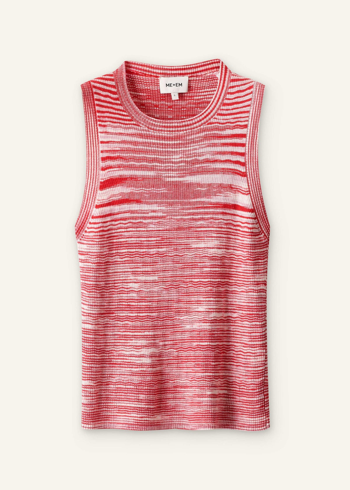 Red Spacedye Slim Fit Knit Vest | ME+EM Clothing