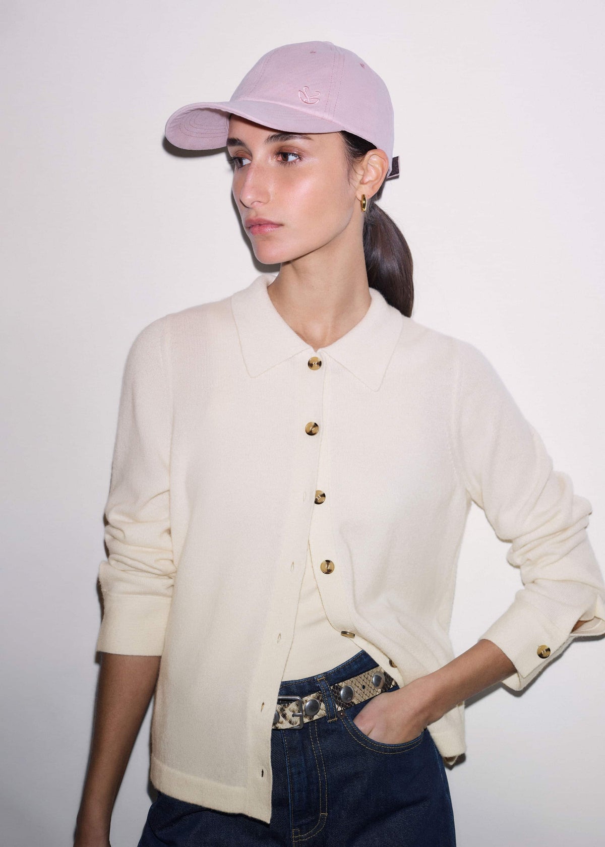 Cream Relaxed Knit Shirt | ME+EM Clothing