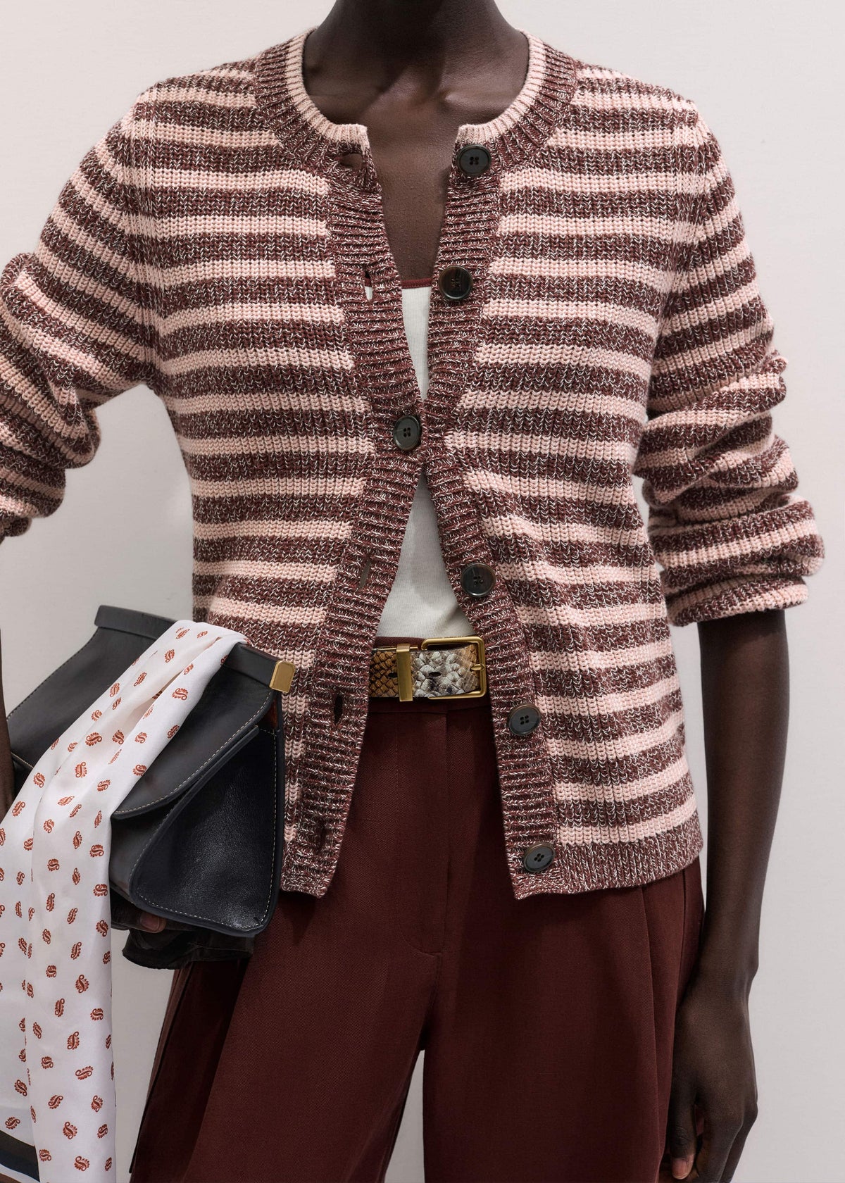 Cinnamon Brown Straight Cardigan | ME+EM Clothing
