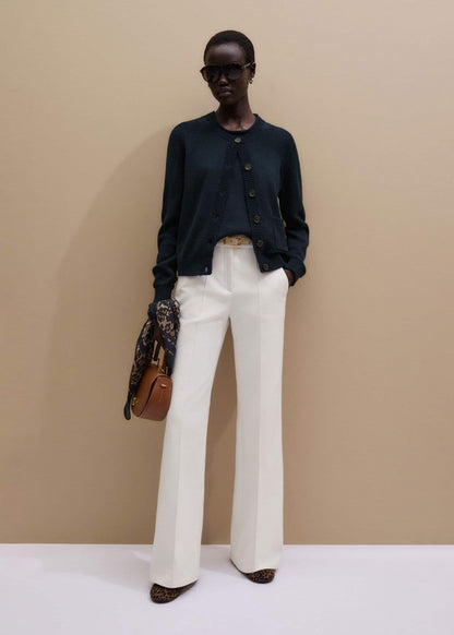 Navy Boxy Knit Straight Cardigan | ME+EM Clothing