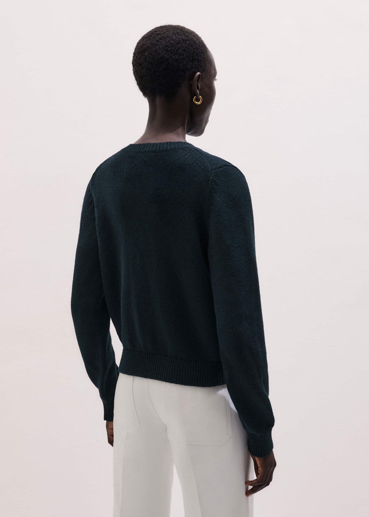 Navy Boxy Knit Straight Cardigan | ME+EM Clothing