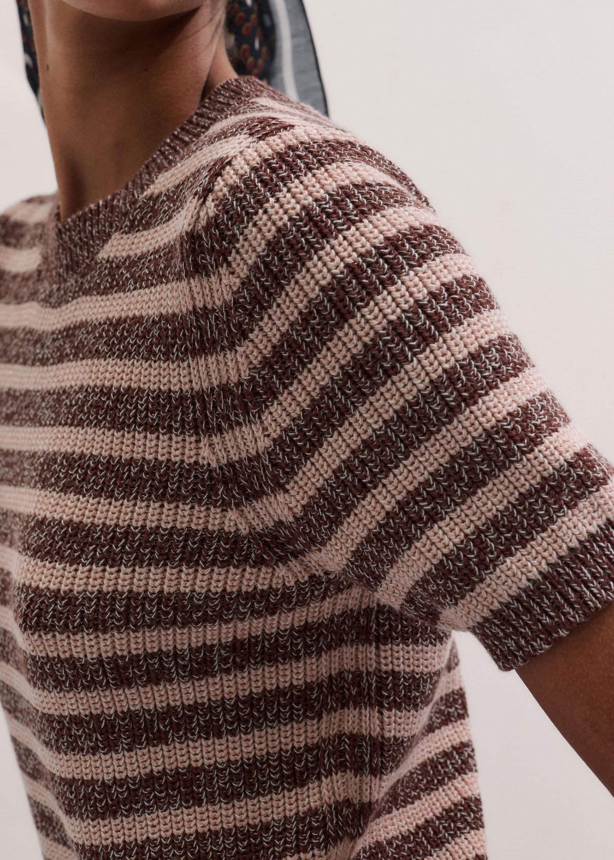 Cinnamon Brown Straight Knit Tee | ME+EM Clothing