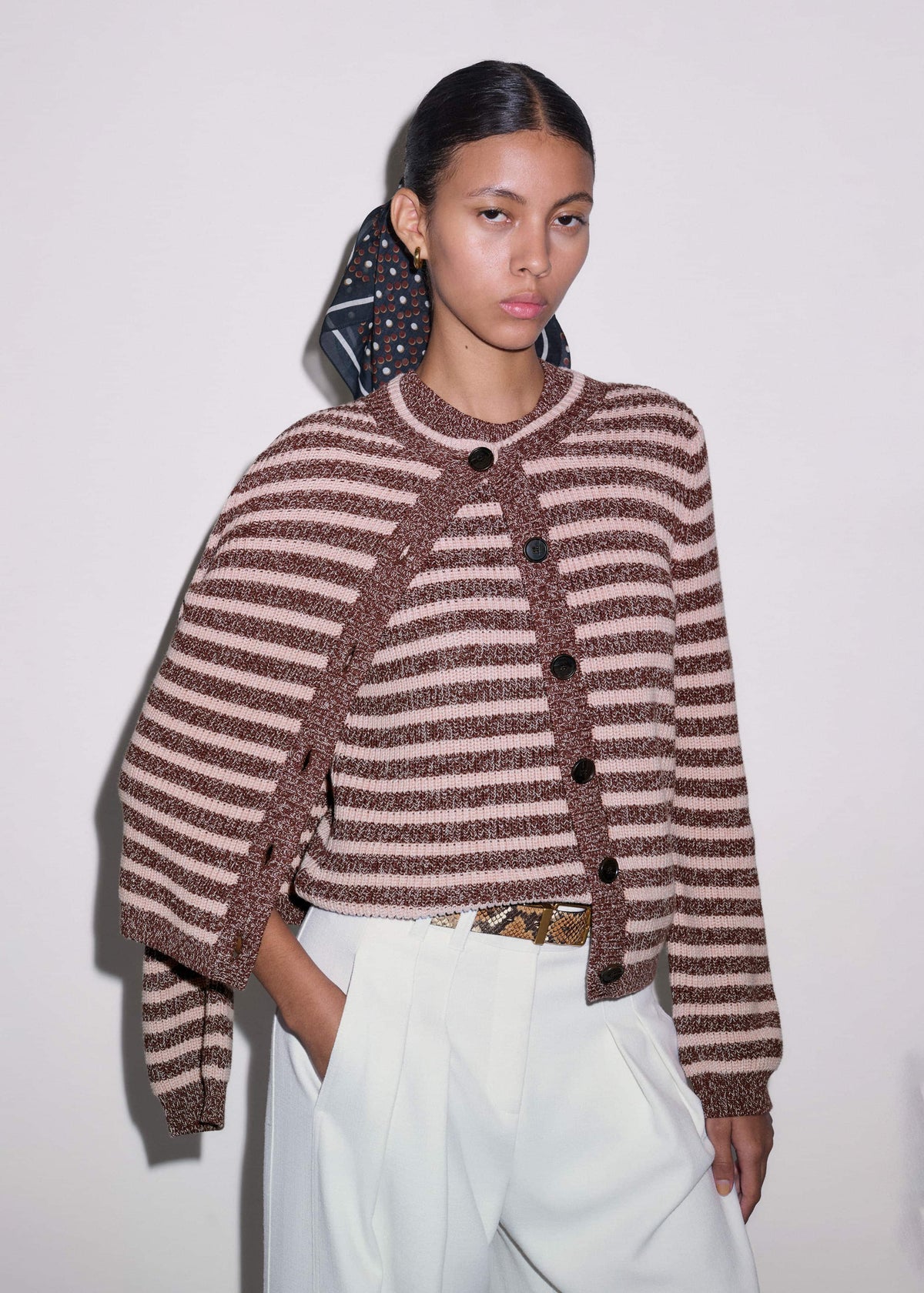 Cinnamon Brown Straight Knit Tee | ME+EM Clothing