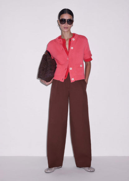 Pink Straight Knit Cardigan | ME+EM Clothing