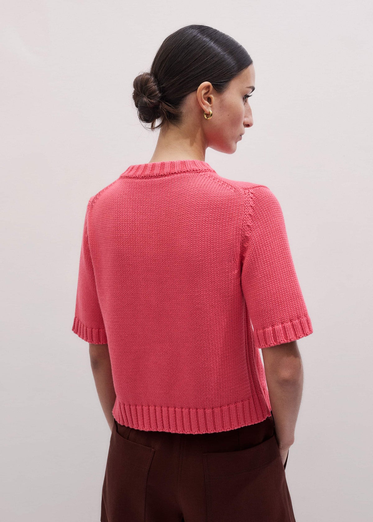 Pink Straight Knit Cardigan | ME+EM Clothing