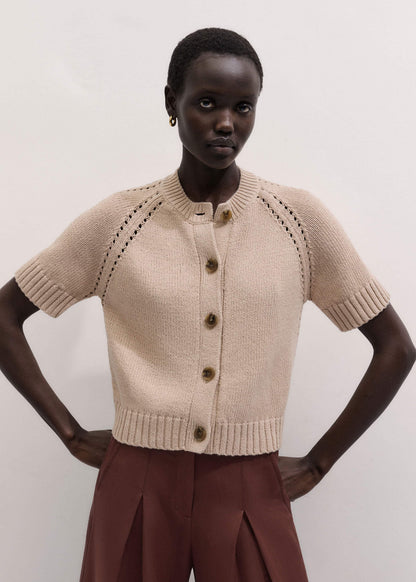 Stone Short Sleeve Cardigan | ME+EM Clothing