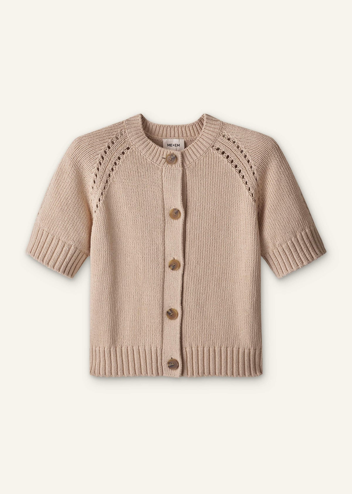 Stone Short Sleeve Cardigan | ME+EM Clothing