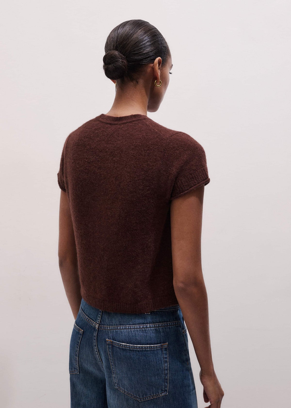 Cinnamon Alpaca Button-Through Knit Baby Tee | ME+EM Clothing