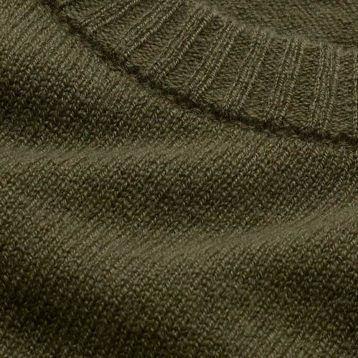 Olive Green Cashmere Shrunken Knit Baby Tee | ME+EM Clothing