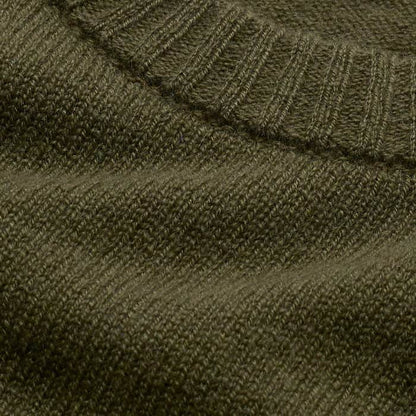 Olive Green Cashmere Shrunken Knit Baby Tee | ME+EM Clothing