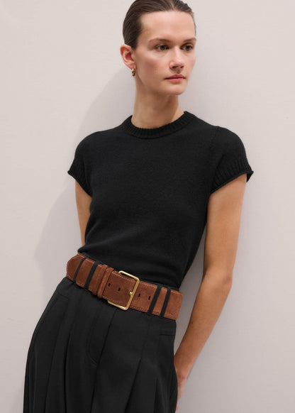 Black Cashmere Baby Tee | ME+EM Clothing