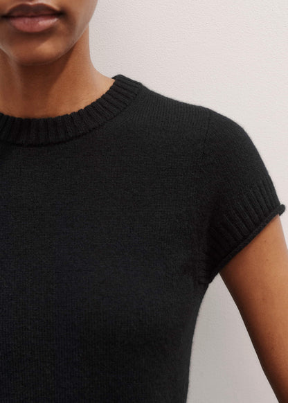 Black Cashmere Baby Tee | ME+EM Clothing