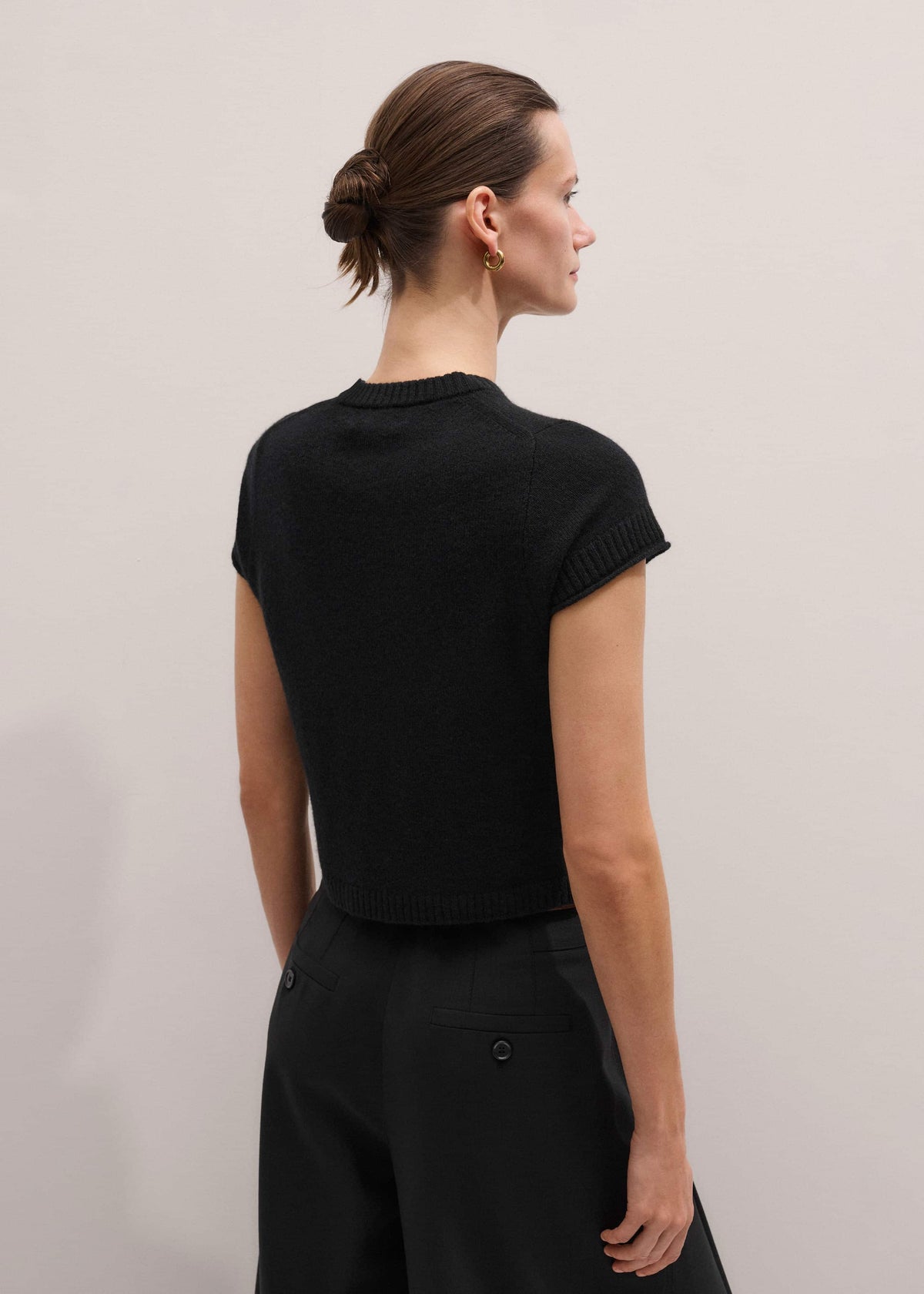 Black Cashmere Baby Tee | ME+EM Clothing