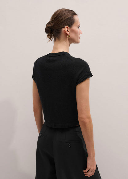Black Cashmere Baby Tee | ME+EM Clothing