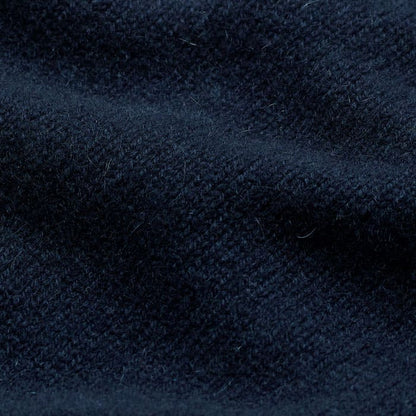 Navy Cashmere Crew Neck Crop Sweater | ME+EM Clothing