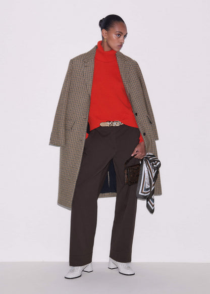 Red Cashmere Curved Hem Raglan Sweater + Snood | ME+EM Clothing