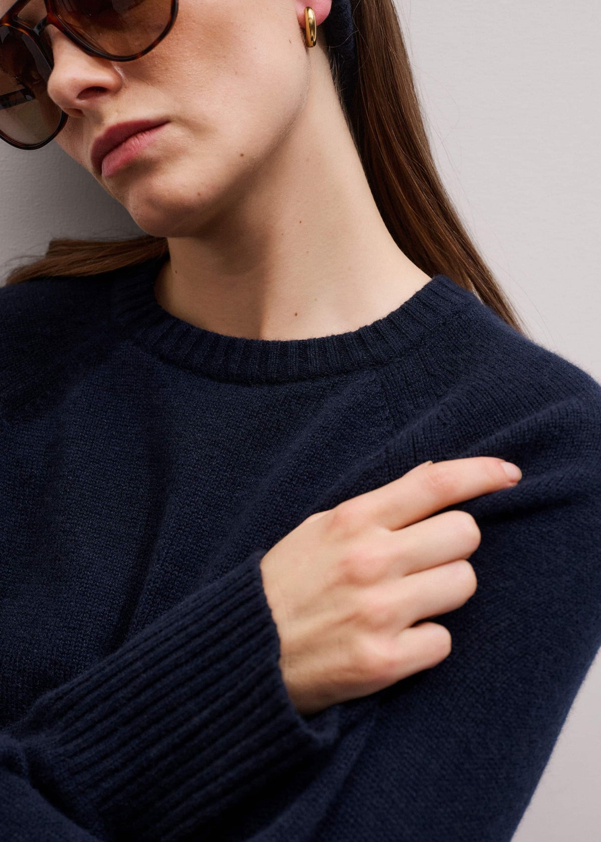 Navy Raglan Sweater + Snood | ME+EM Clothing