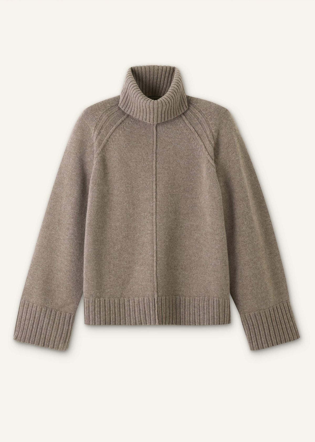 Brown Exposed Seam Raglan Sweater + Snood | ME+EM Clothing