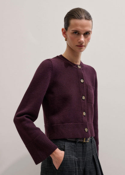 Red Button-Through Straight Cardigan | ME+EM Clothing