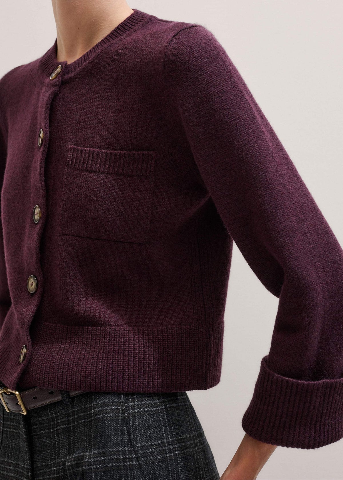 Red Button-Through Straight Cardigan | ME+EM Clothing