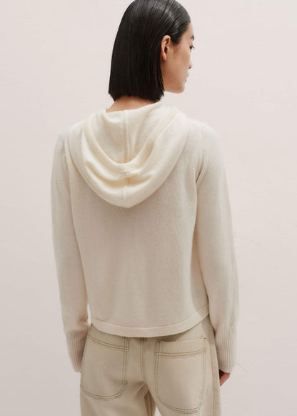 Cream Cashmere Relaxed Fit Box Zip Hoody | ME+EM Clothing