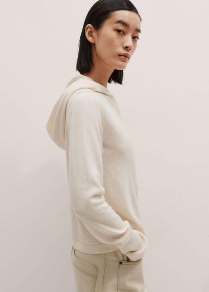 Cream Cashmere Relaxed Fit Box Zip Hoody | ME+EM Clothing