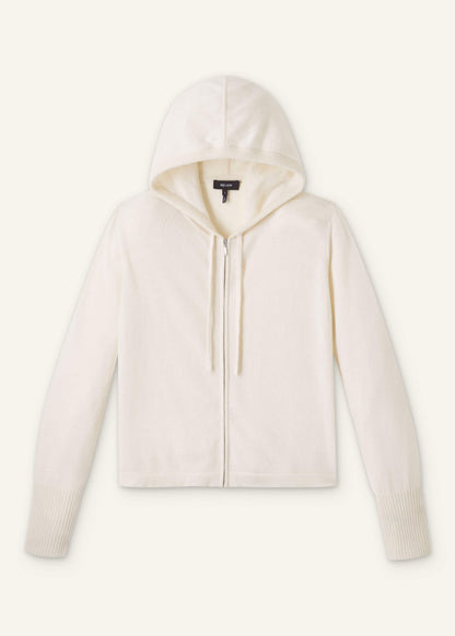 Cream Cashmere Relaxed Fit Box Zip Hoody | ME+EM Clothing
