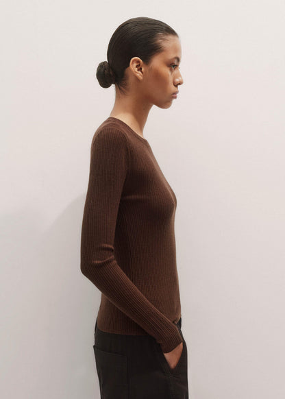 Brown Barely There Sweater | ME+EM Clothing