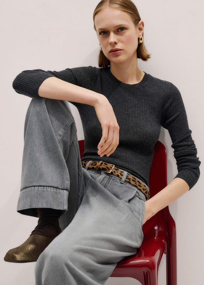 Gray Barely There Sweater | ME+EM Clothing