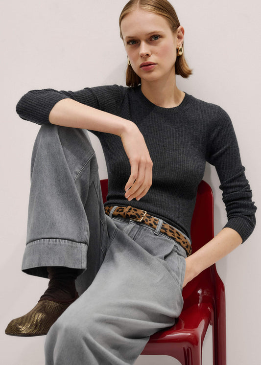 Gray Barely There Sweater | ME+EM Clothing