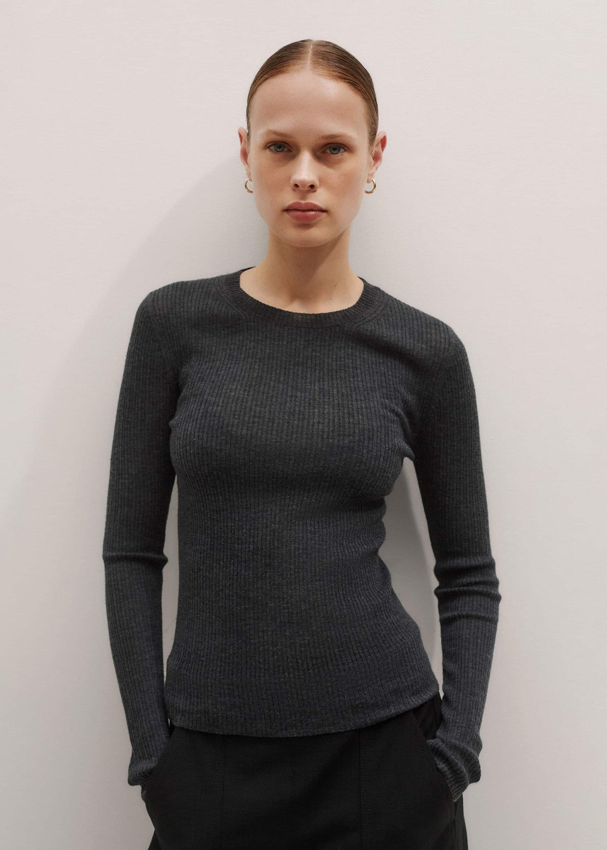Gray Barely There Sweater | ME+EM Clothing
