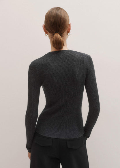 Gray Barely There Sweater | ME+EM Clothing
