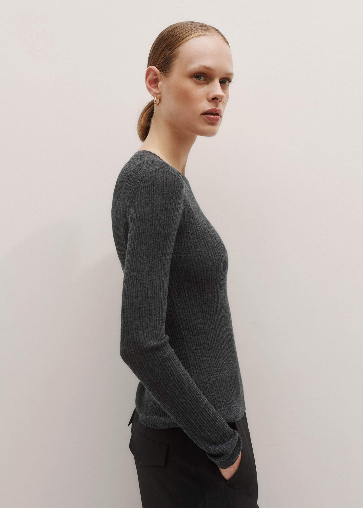 Gray Barely There Sweater | ME+EM Clothing