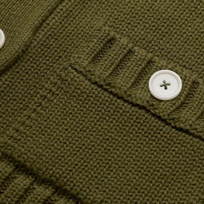 Olive Green Straight Crop Cardigan | ME+EM Clothing
