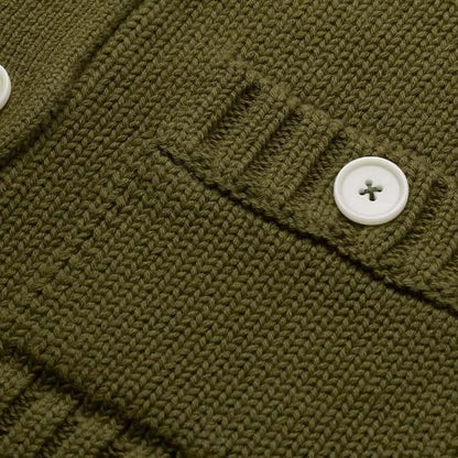 Olive Green Straight Crop Cardigan | ME+EM Clothing