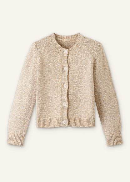 Yellow Relaxed Crew Neckline Cardigan | ME+EM Clothing