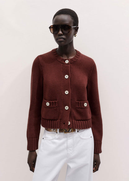 Cinnamon Straight Crop Cardigan | ME+EM Clothing