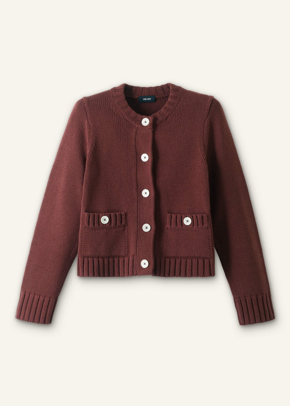 Cinnamon Straight Crop Cardigan | ME+EM Clothing