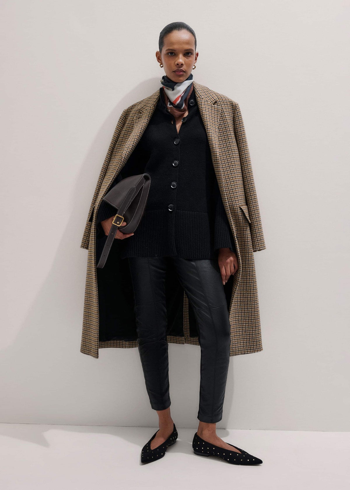 Black Button-Through Longline Cardigan | ME+EM Clothing