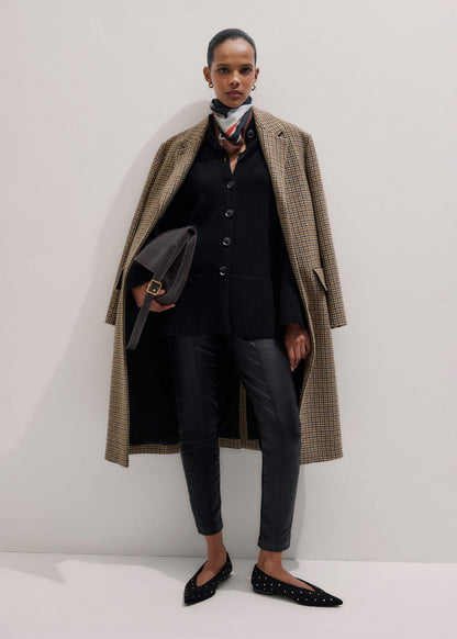 Black Button-Through Longline Cardigan | ME+EM Clothing