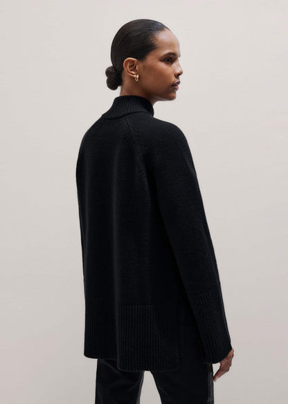 Black Button-Through Longline Cardigan | ME+EM Clothing