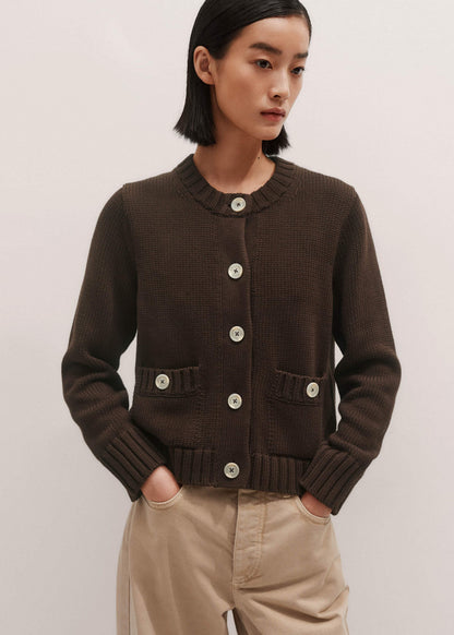 Brown Crop Cardigan | ME+EM Clothing