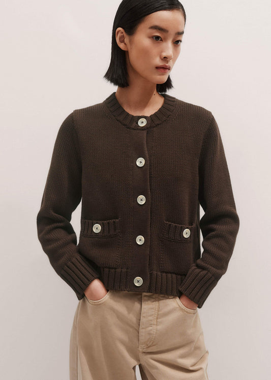 Brown Crop Cardigan | ME+EM Clothing