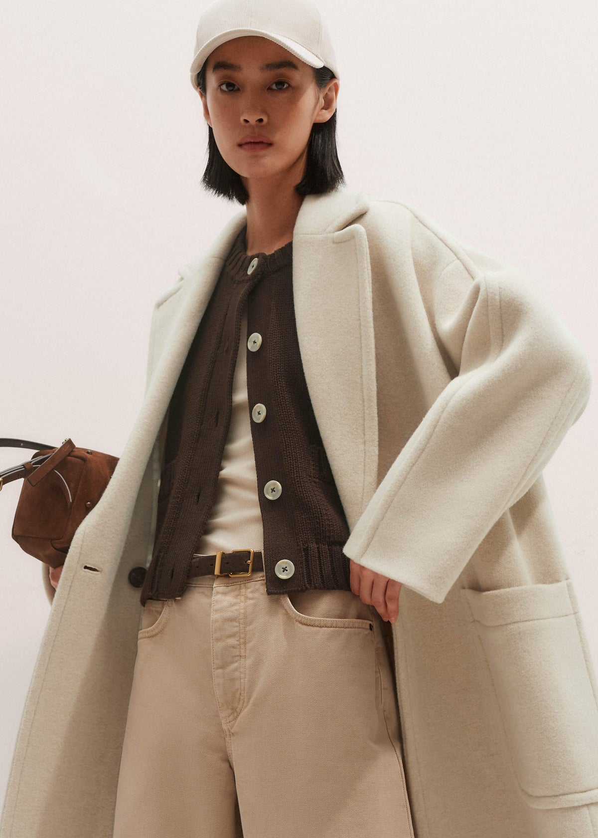 Brown Crop Cardigan | ME+EM Clothing