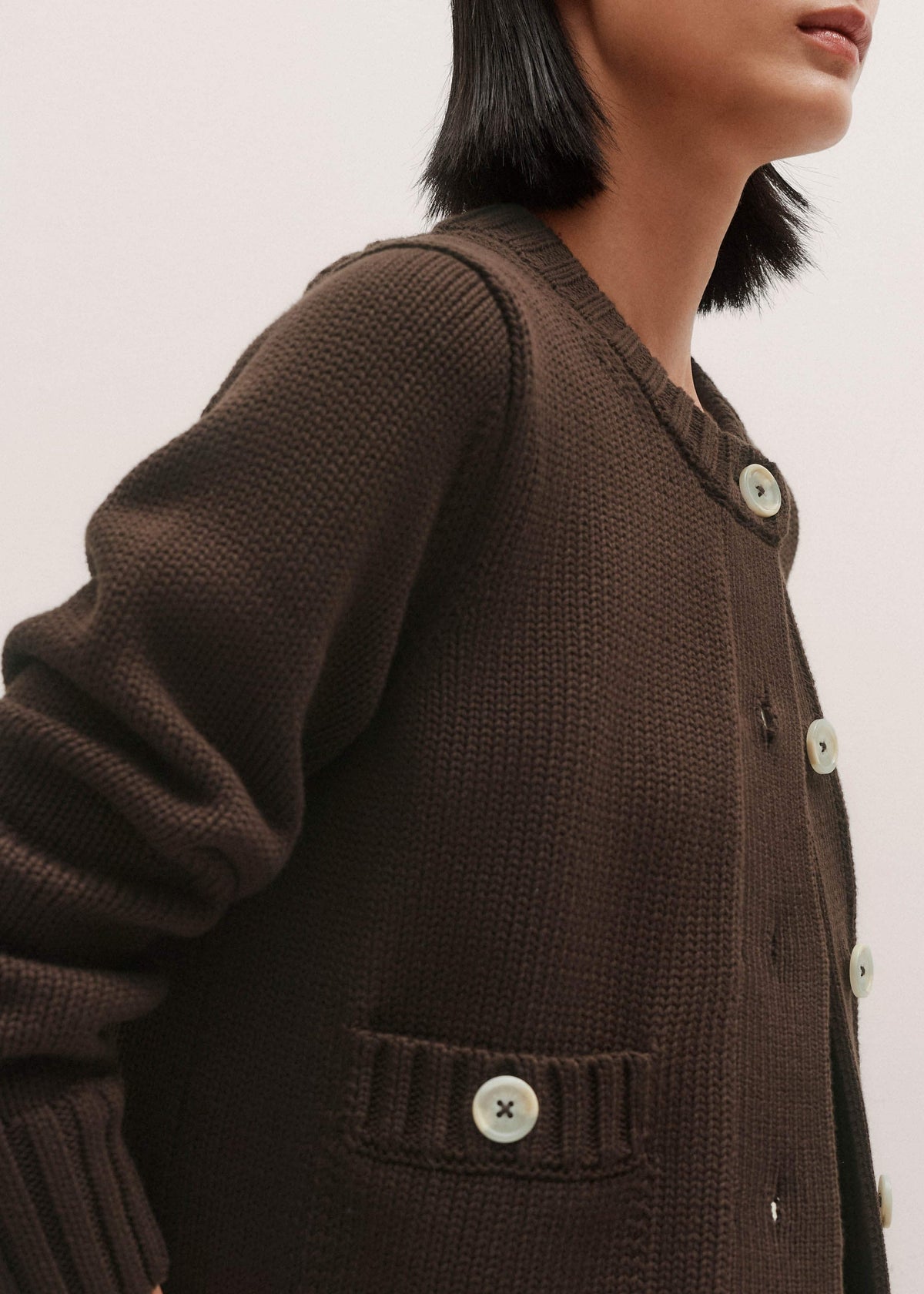 Brown Crop Cardigan | ME+EM Clothing