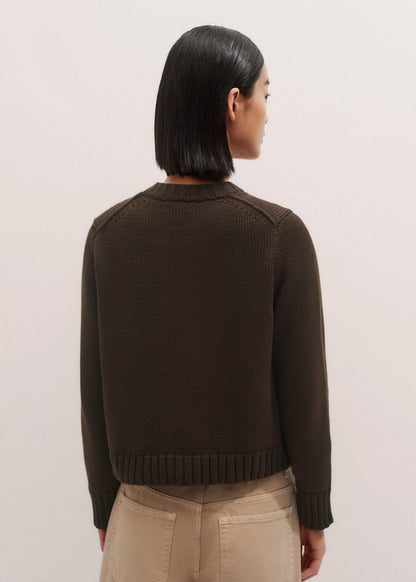 Brown Crop Cardigan | ME+EM Clothing