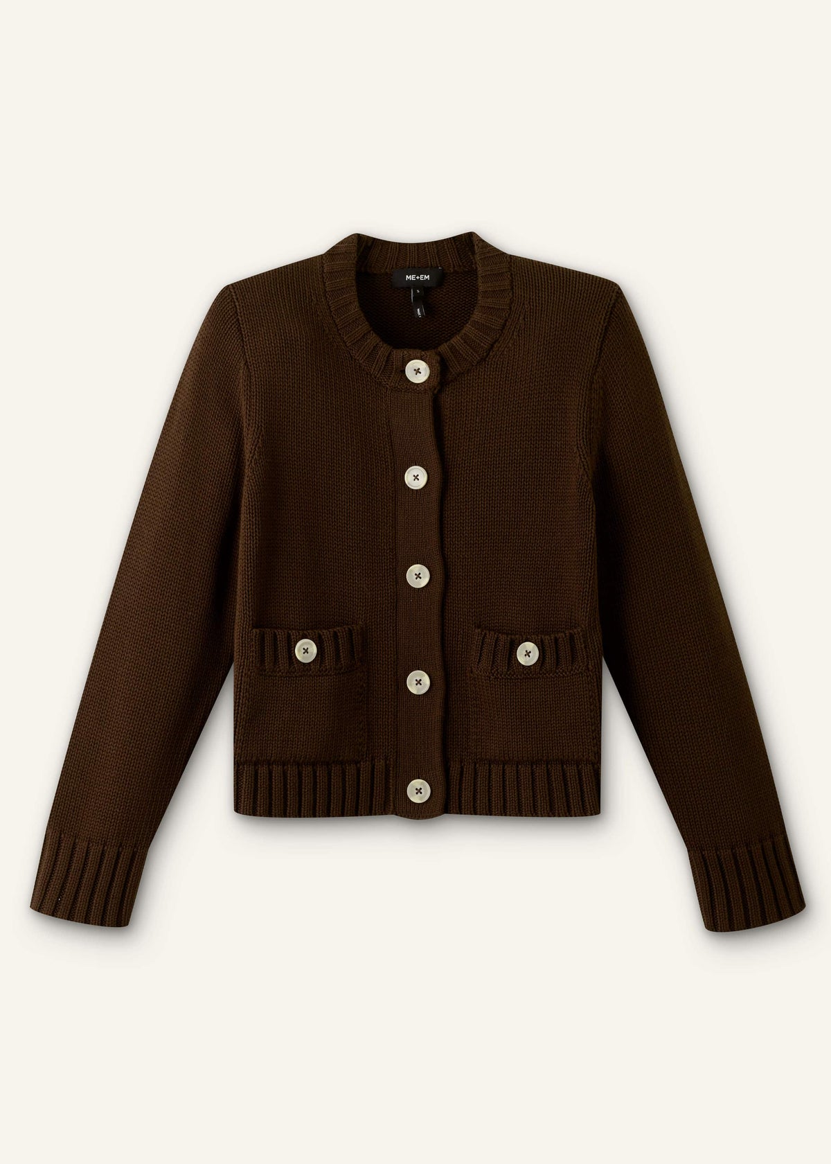 Brown Crop Cardigan | ME+EM Clothing
