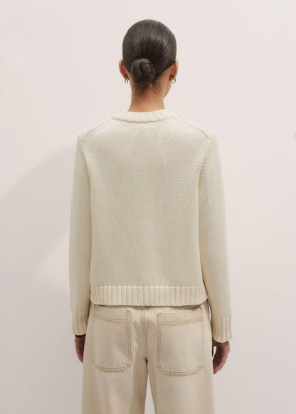 Cream Bracelet Sleeve Cropped Cardigan | ME+EM Clothing