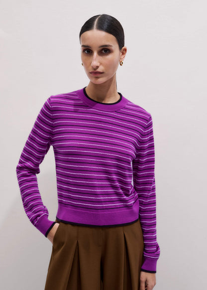 Textured Stripe Straight Sweater | ME+EM Clothing