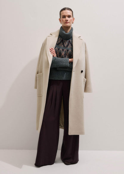 Gray Fairisle Jacquard Relaxed Sweater + Snood | ME+EM Clothing